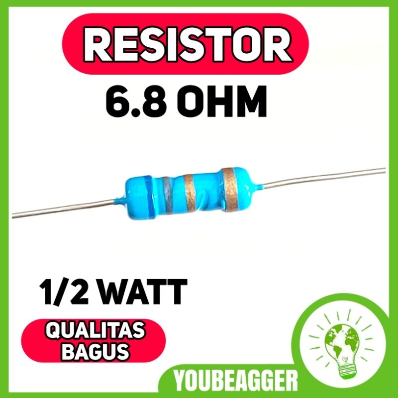 Resistor 6.8 ohm 1/2W