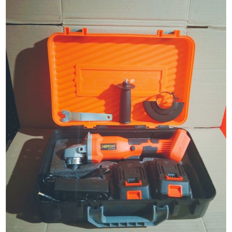 Gerinda Cordless XENON CDAG 1845 Mesin Gerinda Cas Charger 18V - Cordless Angle Grinder Xenon