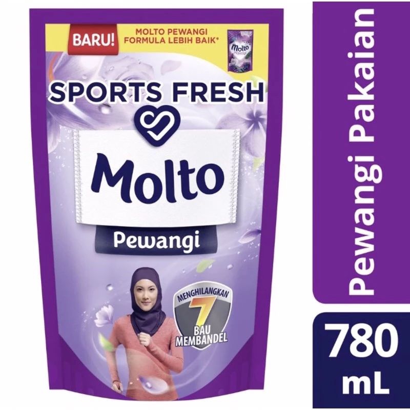 Molto Pewangi Sport Fresh 780Ml, Molto Pewangi Flower Shower 780, Molto Pewangi Floral Bliss 780Ml