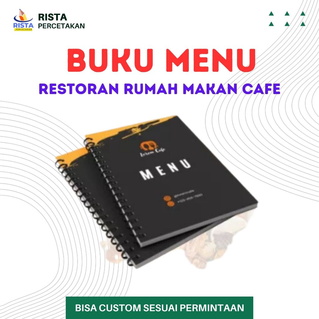 Buku Menu Restoran Cafe Rumah Makan Buku Spiral Buku Menu Cetak Exclusive