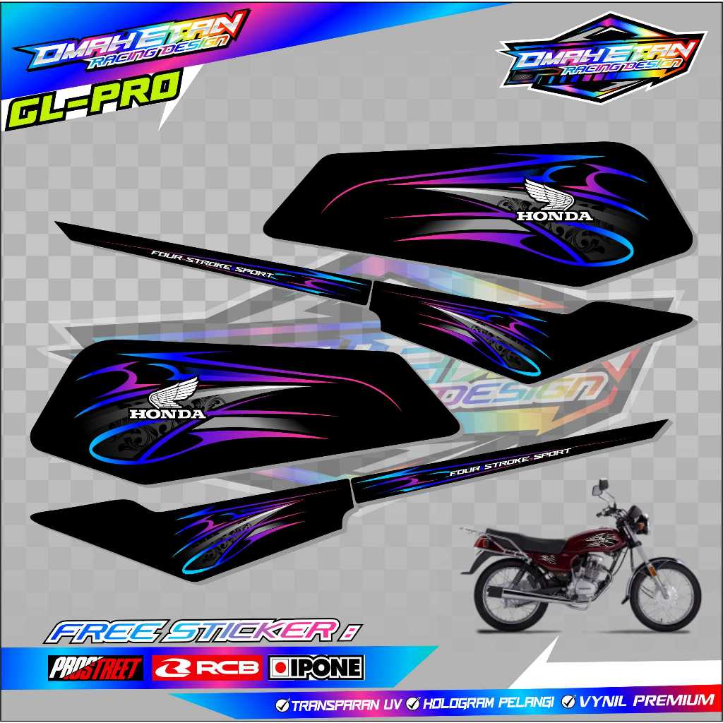 STRIPING VARIASI HONDA GL PRO - GL MAX / STICKER LIST VARIASI MOTOR GL PRO - GL MAX