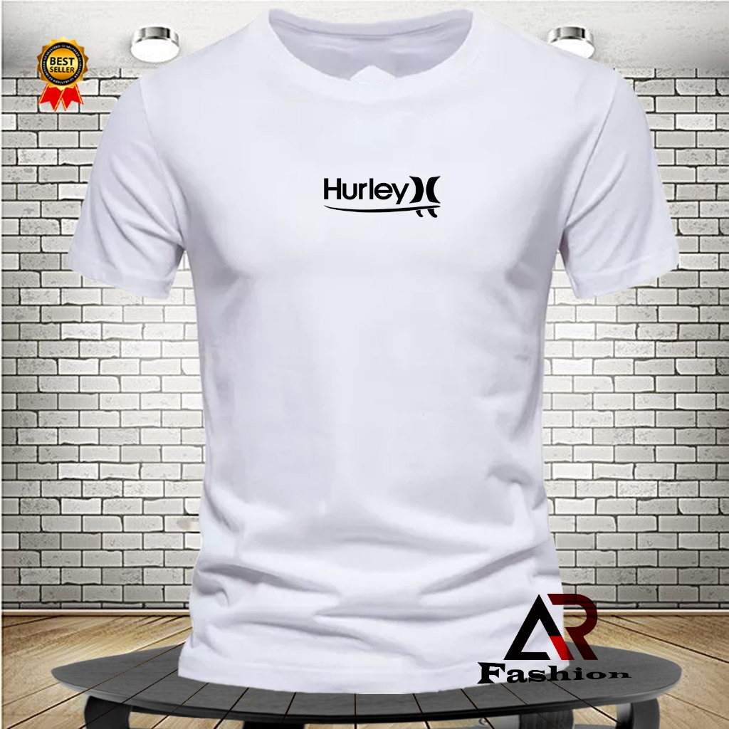 NEW ARIVAL T-SHIRT PRIA/WANITA HURLEY 01 TEXS BLACK /KAOS ORIGINAL QUALITY PREMIUM