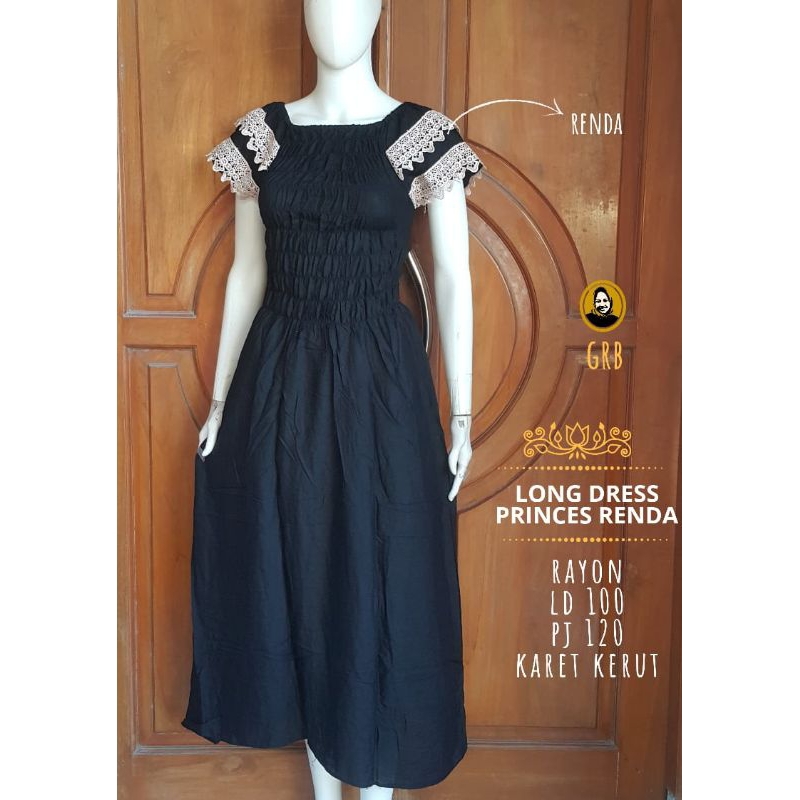 Daster Bordir Lengan Premium, Daster Kerut Dada, Daster Renda Arab Murah, Daster Panjang Semata Kaki