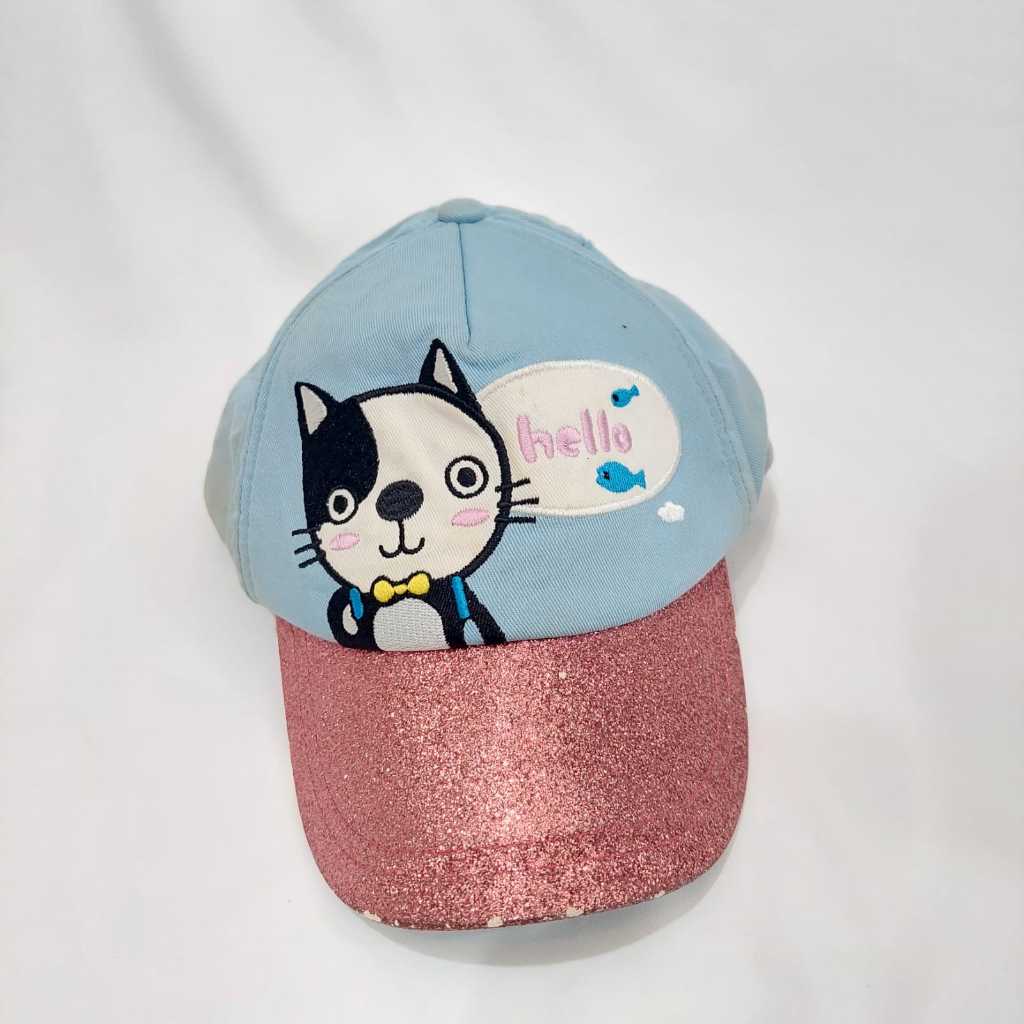 PRELOVED Miniso Girl cap Blue / Topi Anak