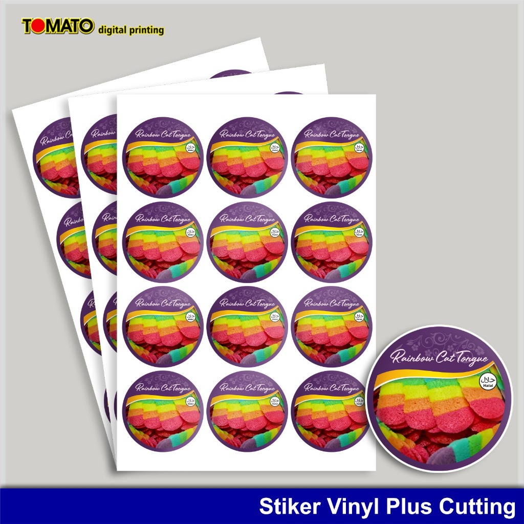 

Stiker Label Vynil A3 + Cutting , Cetak Custom