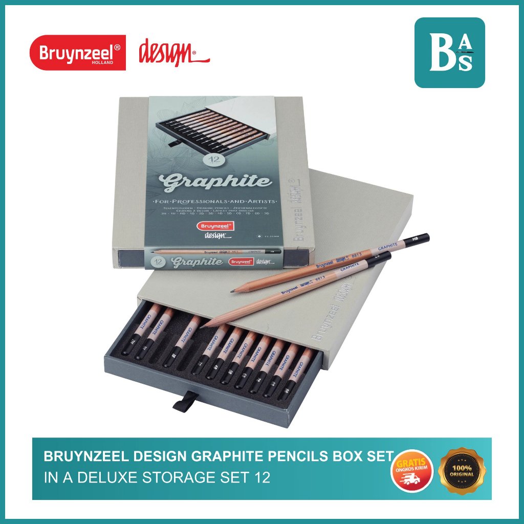 

Bruynzeel Design Graphite Pencils in a Deluxe Storage Box Set
