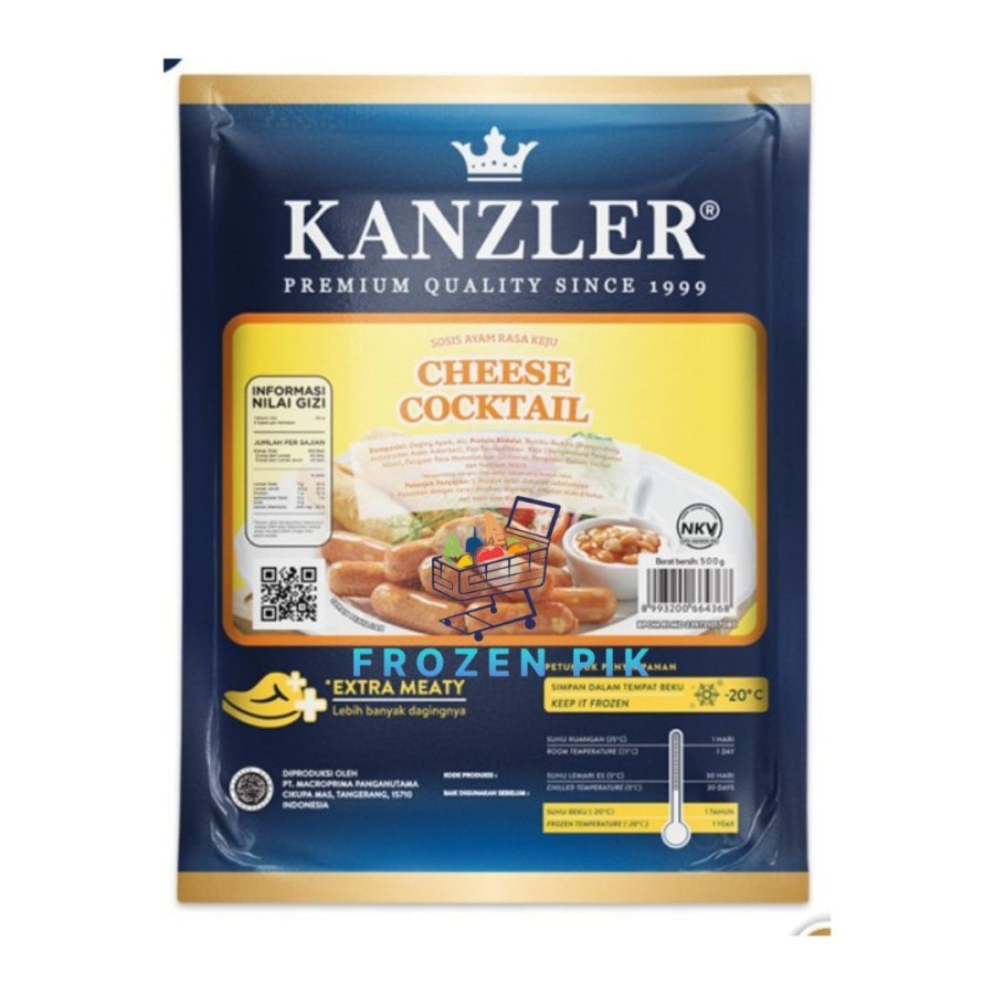 

Kanzler Sosis Cheese Cocktail 500 Gr