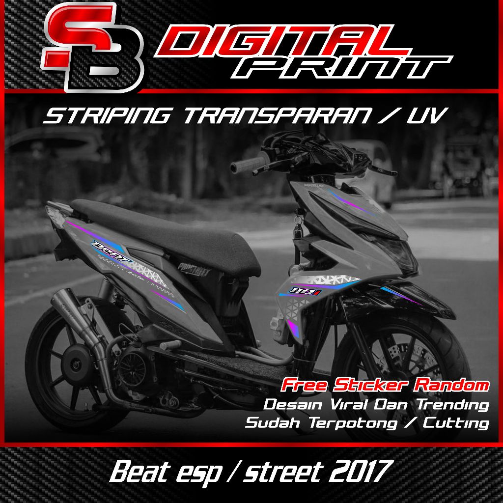 striping transparan beat esp 2017 / beat street - striping uv transparan beat esp