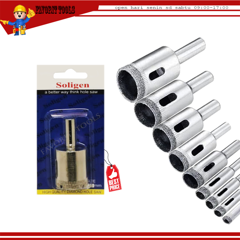 Mata Bor Granit Soligen Mata bor Kaca SOLIGEN 5 mm - 35 mm