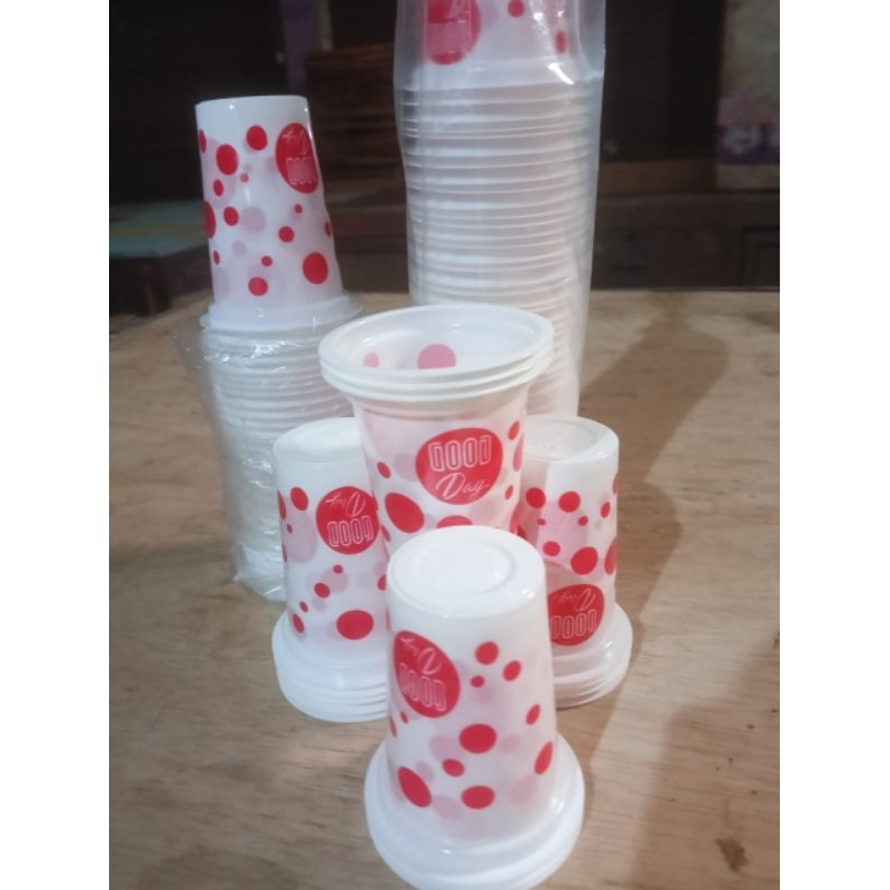 Cup Gelas Kopi | Cup Minuman | Polkadot | Gelas Plastik