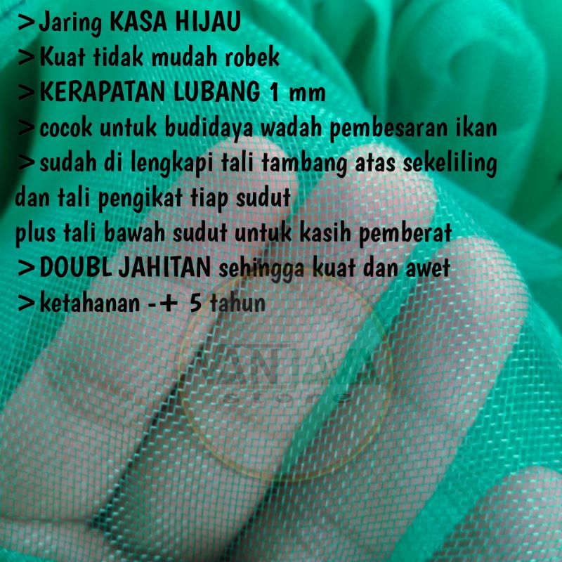 RB Keramba Ikan Kecil Tutup Resleting 15050 Jaring Apung Siap Pakai