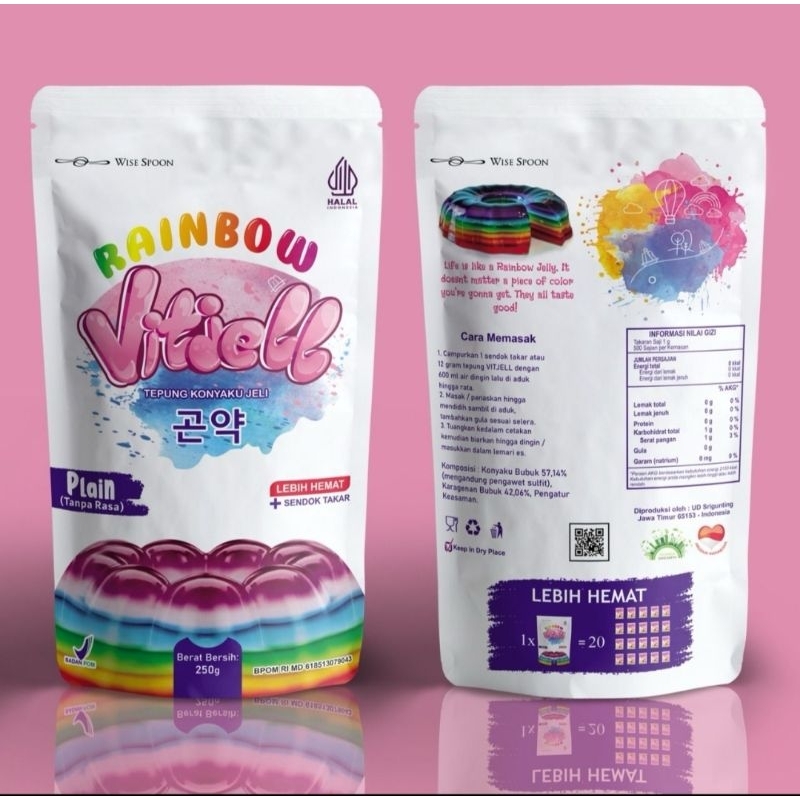 

Tepung Nutrijell wisespoon BPOM + sendok takar 250g