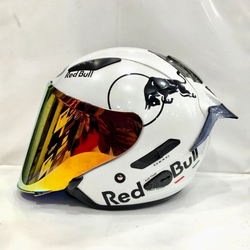 HELM KYT GALAXY WHITE PAKET RED BULL