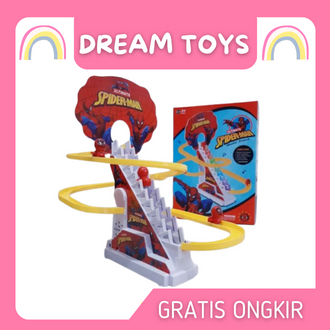 Mainan Track Seluncuran Spiderman Mainan Anak Jolly tangga