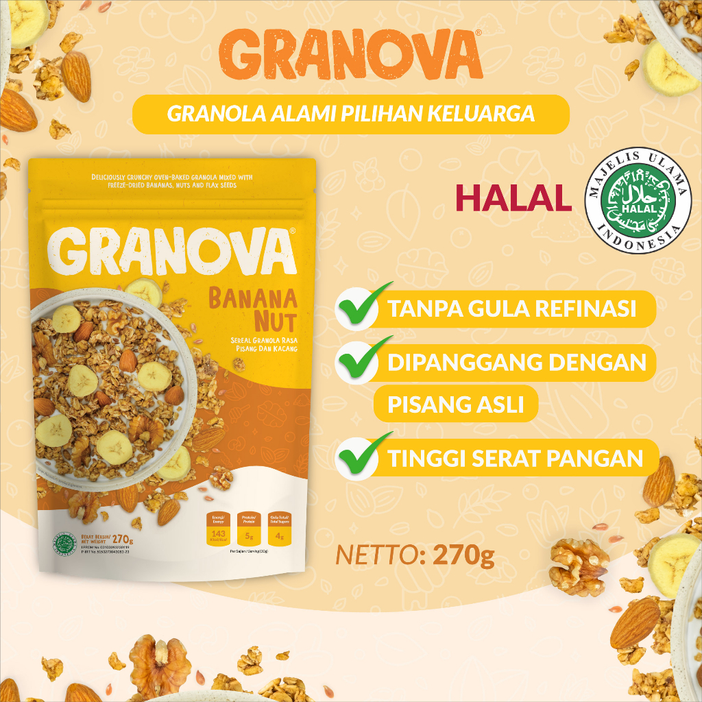 

GRANOVA - BANANA NUT 100GR