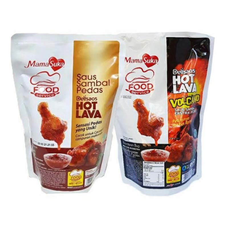 

Delisaos Hot lava mama suka 1kg / Delisaos Volcano hot lava mama suka 1kg / saus korea pedas 1kg / hot lava mama suka 1kg