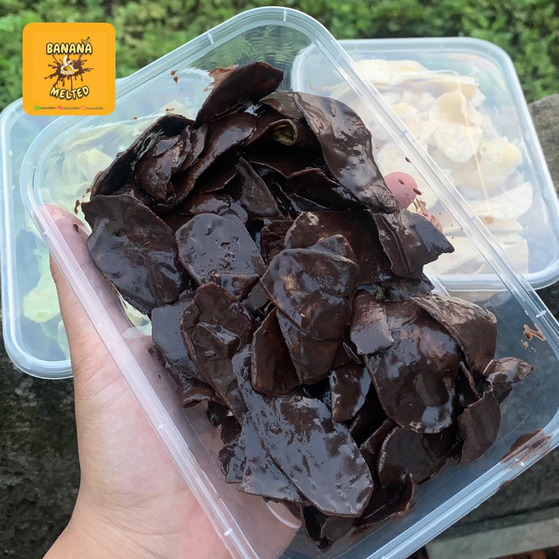 

Banana melted Banana chips/ coklat lumer