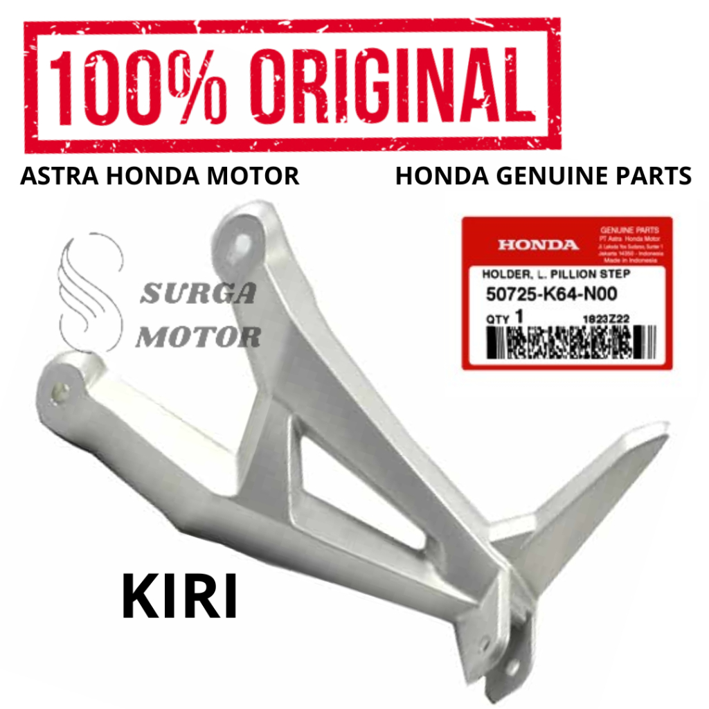Dudukan Footstep Kiri Belakang CBR 250RR Original Honda AHM 50725-K64-N00 Holder Left Pillion Foot S