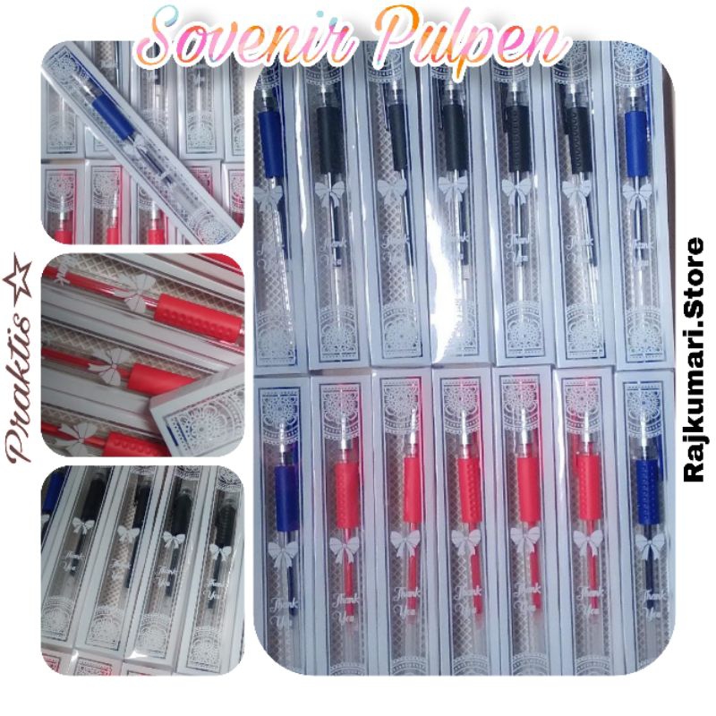 

Souvernir Pernikahan Pulpen Gel Ink | Kemasan Mika | Merah | Biru | Hitam |