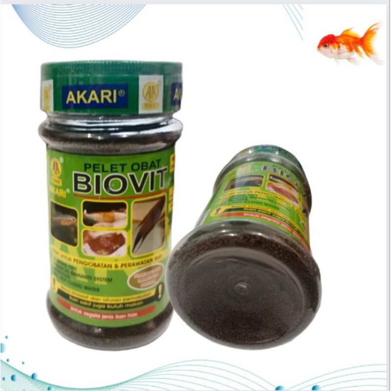 MAKANAN IKAN OBAT AKARI AA BIOVIT 100gr