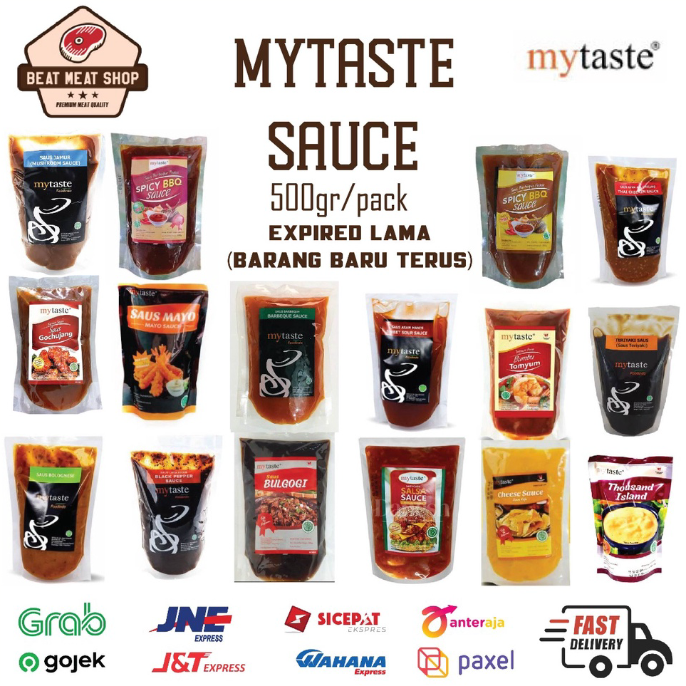 

Bayar Di Tempat MyTaste Sauce Saus Teriyaki /Jamur Mushroom /BBQ Barbeque / Lada Hitam Model Terkini