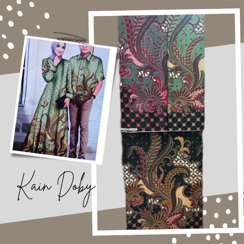 Kain Batik Doby Dobby Meteran Halus Adem Gamis Sarimbit Kemeja