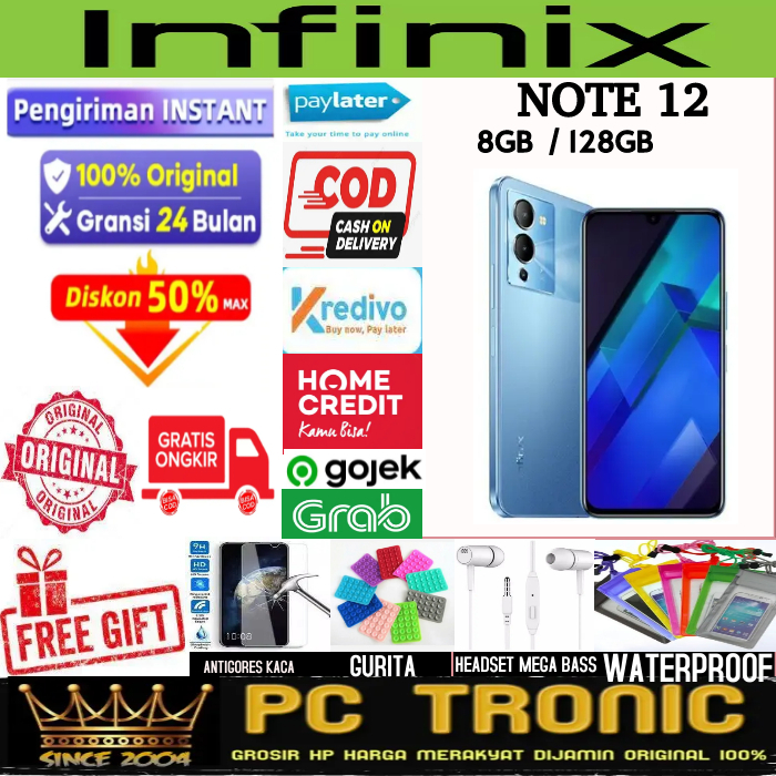INFINIX NOTE 12 RAM 8/128GB GARANSI RESMI