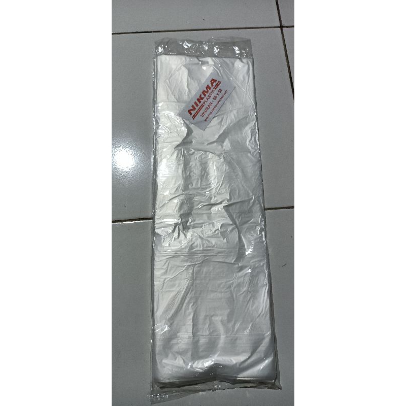 plastik layang layang putih bening panjang 50meter NIKMA MERAH