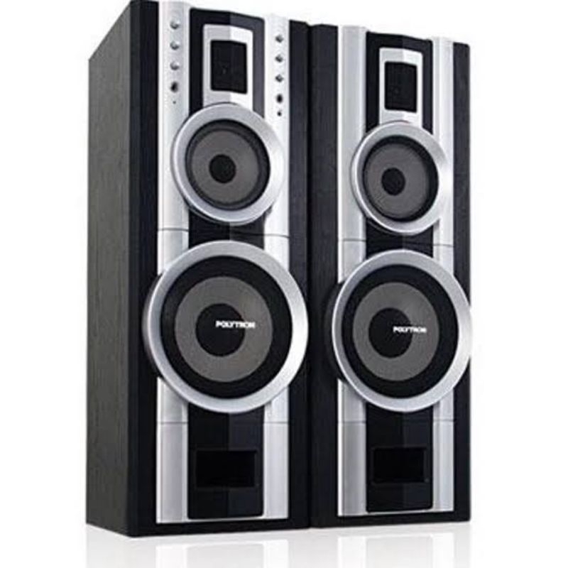 SUPER SPEAKER POLYTRON PAS 27 PAS27 USB LINE FLASHDISK PLAYER MICROPHONE MIKROFON MIC INPUT GARANSI 