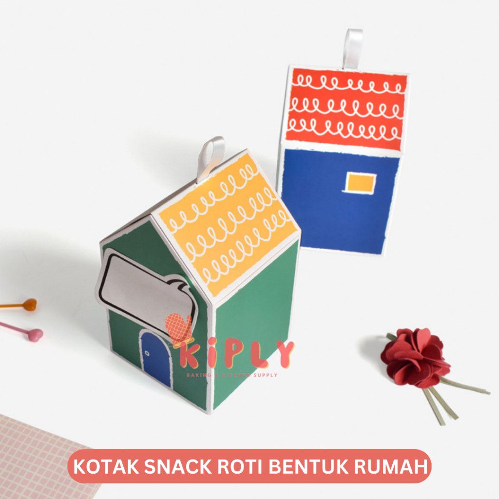 

Kotak Snack Roti Bentuk Rumah/Kotak Kado Bentuk Rumah