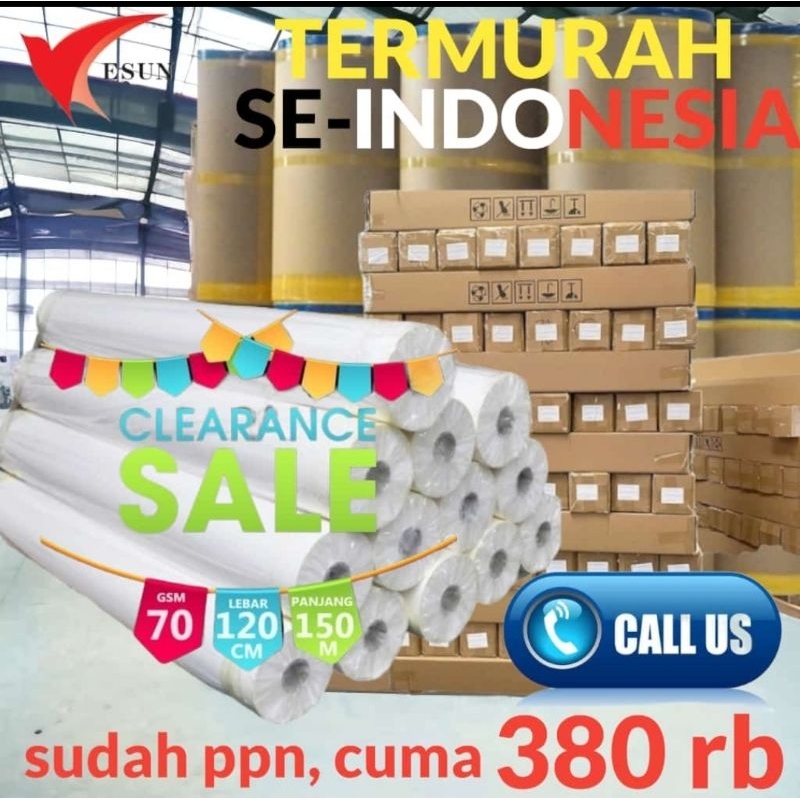 

Kertas Sublim Yesun GSM 70 120cm x 150m Fast Dry