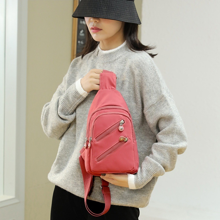 SPDM-228 TAS SELEMPANG WANITA ANTI AIR PINK WAIST BAG CEWEK SLINGBAG DADA PUNGGUNG BAHU REMAJA KEKIN