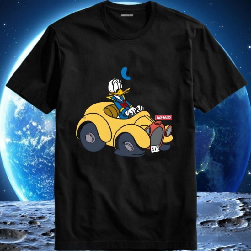 Baju Kaos Tshirt T Shirt Pria Laki Cowok Cewek Perempuan Unisex Kartun Cartoon Donald Donal Duck Beb