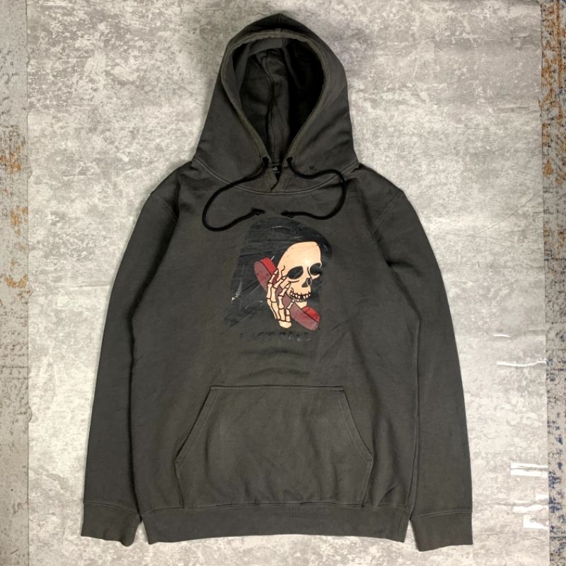 Hoodie Stash House Vintage Skull Dark Grey