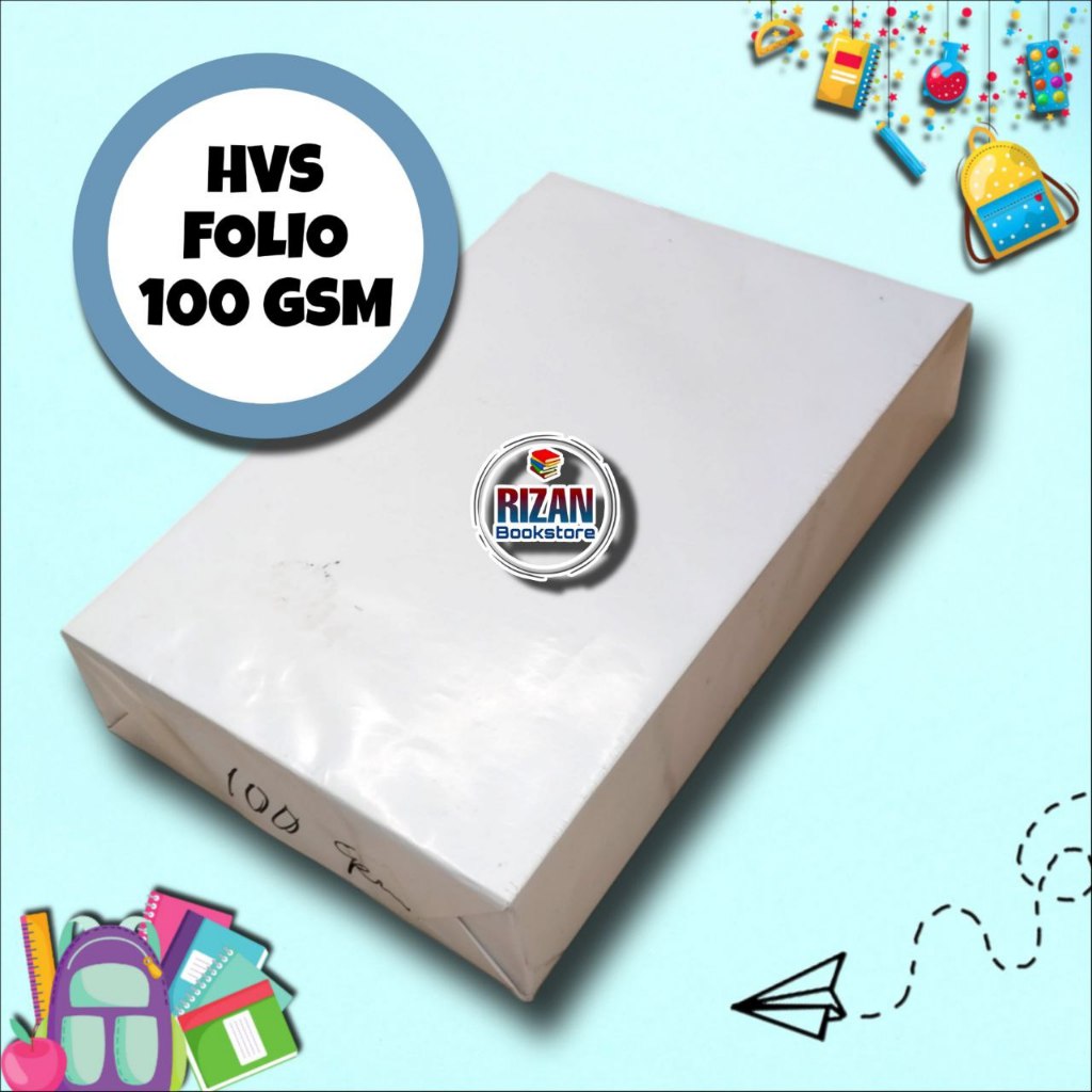 

[1 RIM] Kertas HVS Ukuran Folio 100 GSM