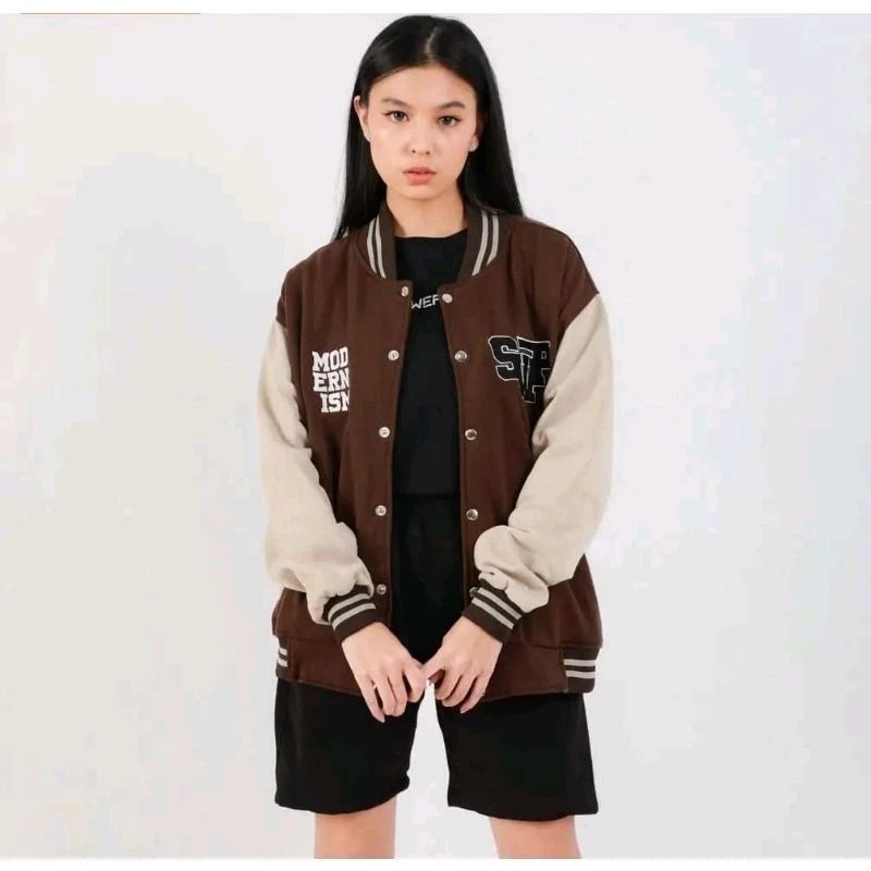 Jaket Varsity Big Size ( S - 5XL ) SPECIAL MOD ERN ISM Jacket Baseball Kancing Bomber Oversized XXL 