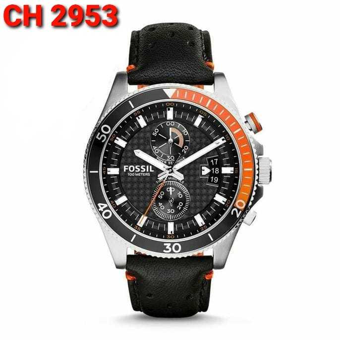 Jam Tangan Pria FS POSSIL CH 2953 Strap Leather Cronograph PROMO 