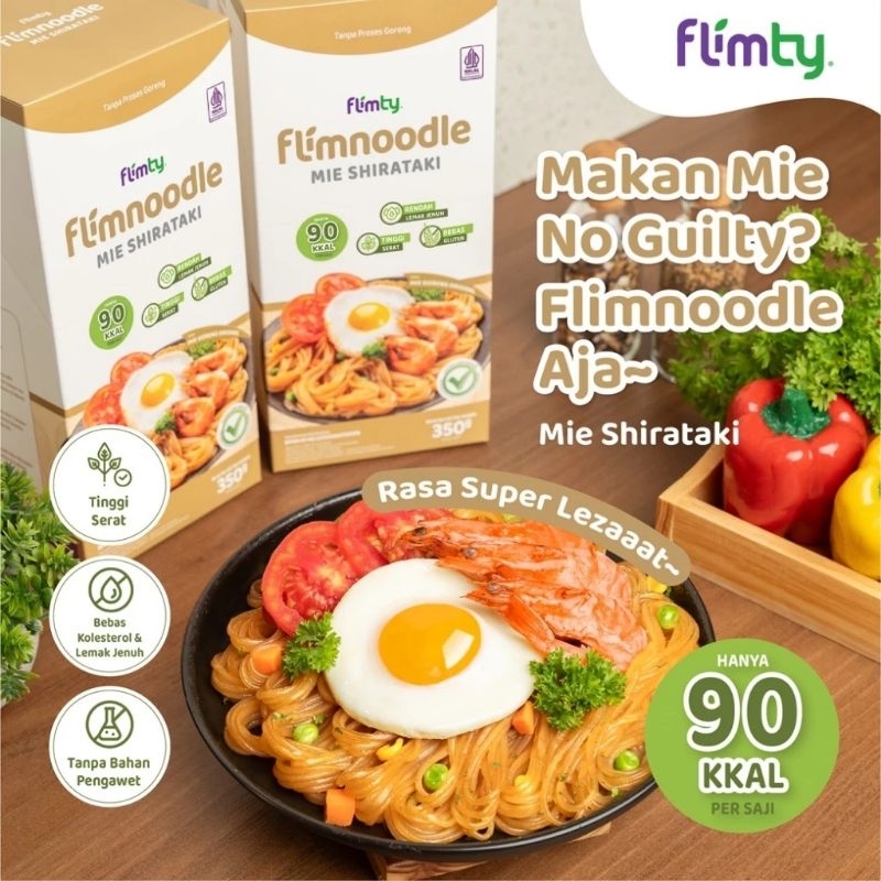 FIimnoodle Mie Shirataki 1 Box isi 5 pcs by Flimty  (tanpa proses goreng) Ready Makassar