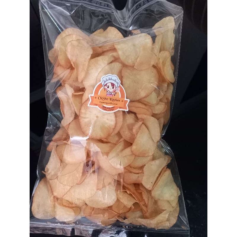 

Keripik singkong asin (less salt)