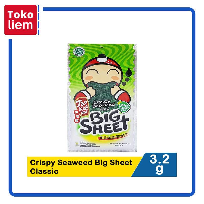 

Tao Kae Noi Crispy Seaweed Big Sheet Classic 3.2G