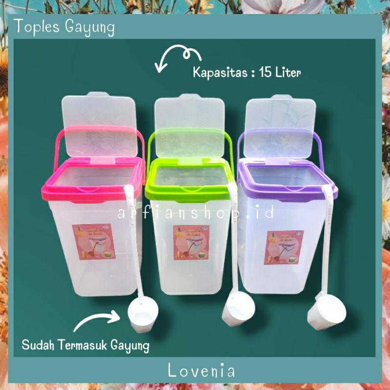 GARANSI (COD) LOVENIA - TOPLES ES BUAH 15 LITER + GAYUNG LOVENIA / TOPLES GAYUNG TOPLES WADAH AIR /