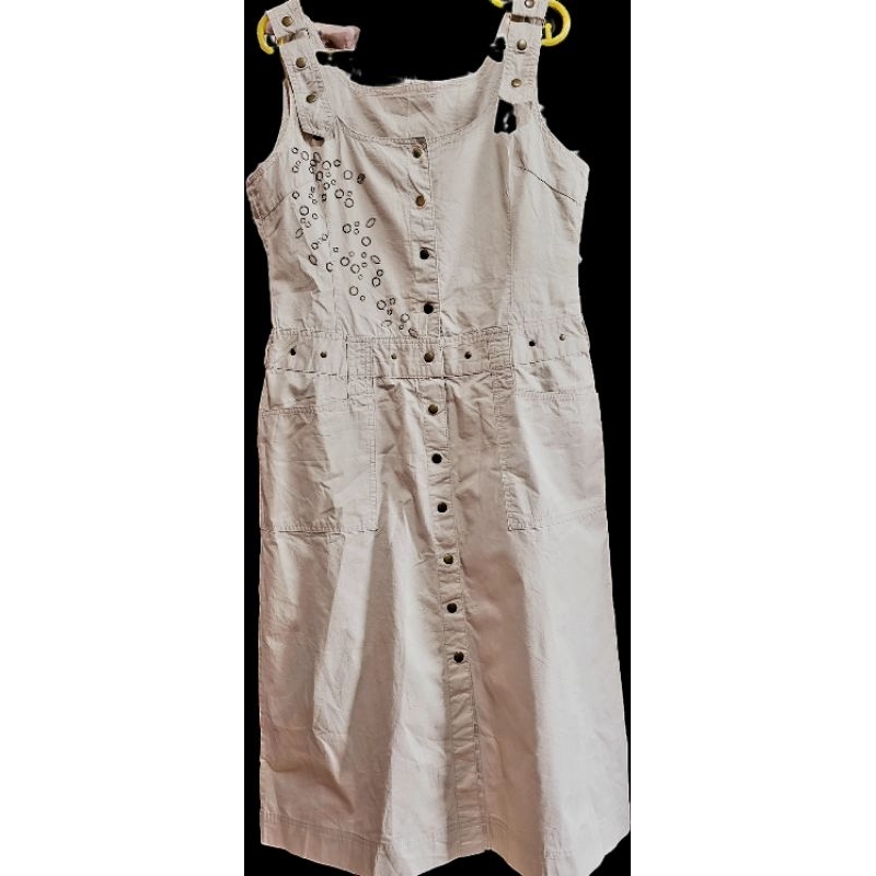 Overall Chino Cream Midi Preloved