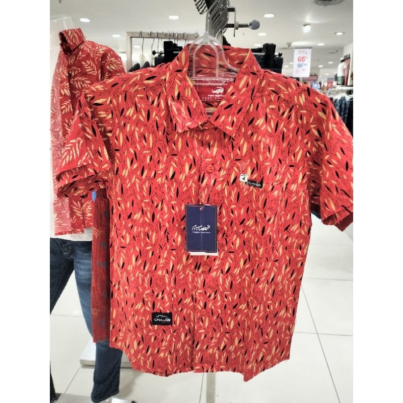 Crocodile kemeja anak laki-laki motif merah original