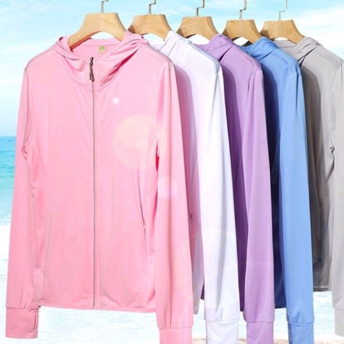 ㅇ Jaket mesh hoodie UV protection olahraga JPS  WomenWOMEN AIRism Jaket Mesh Hoodie UV Protection UNIQLO MES ₳