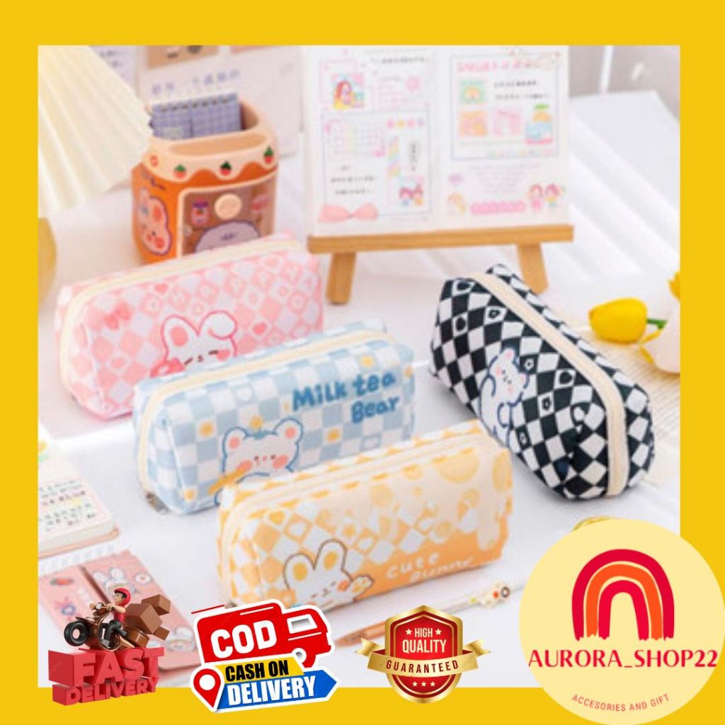 

[COD] TEMPAT KOTAK PENSIL LUCU CUTE IMPORT MOTIF BERUANG CATUR KOTAK PENSIL BAHAN CANVAS KARAKTER LUCU IMPORT PENSIL CASE