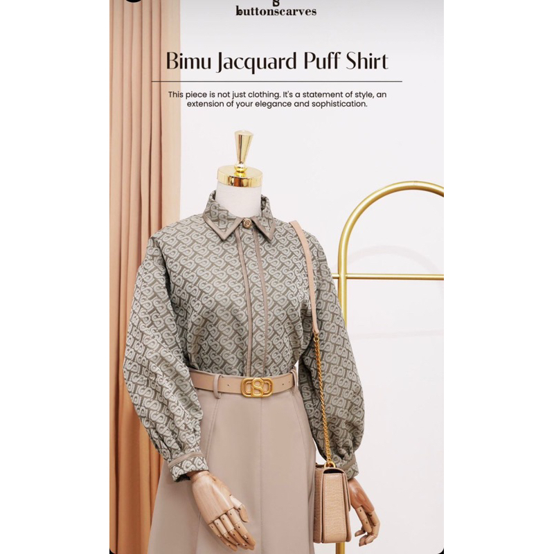 Bimu Jacquard Shirt Buttonscarves