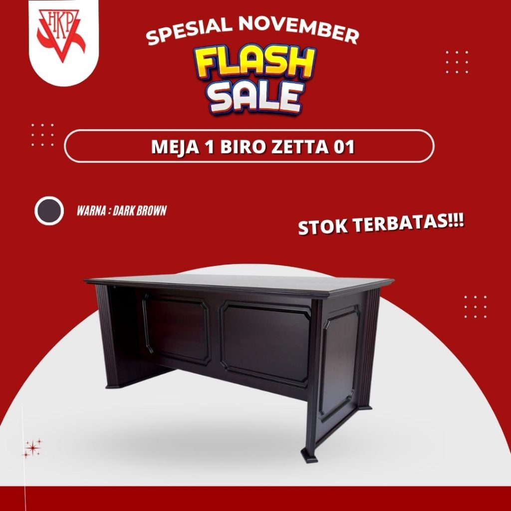 Meja Kerja 1 Biro MT-301 Tanpa Laci Zetta