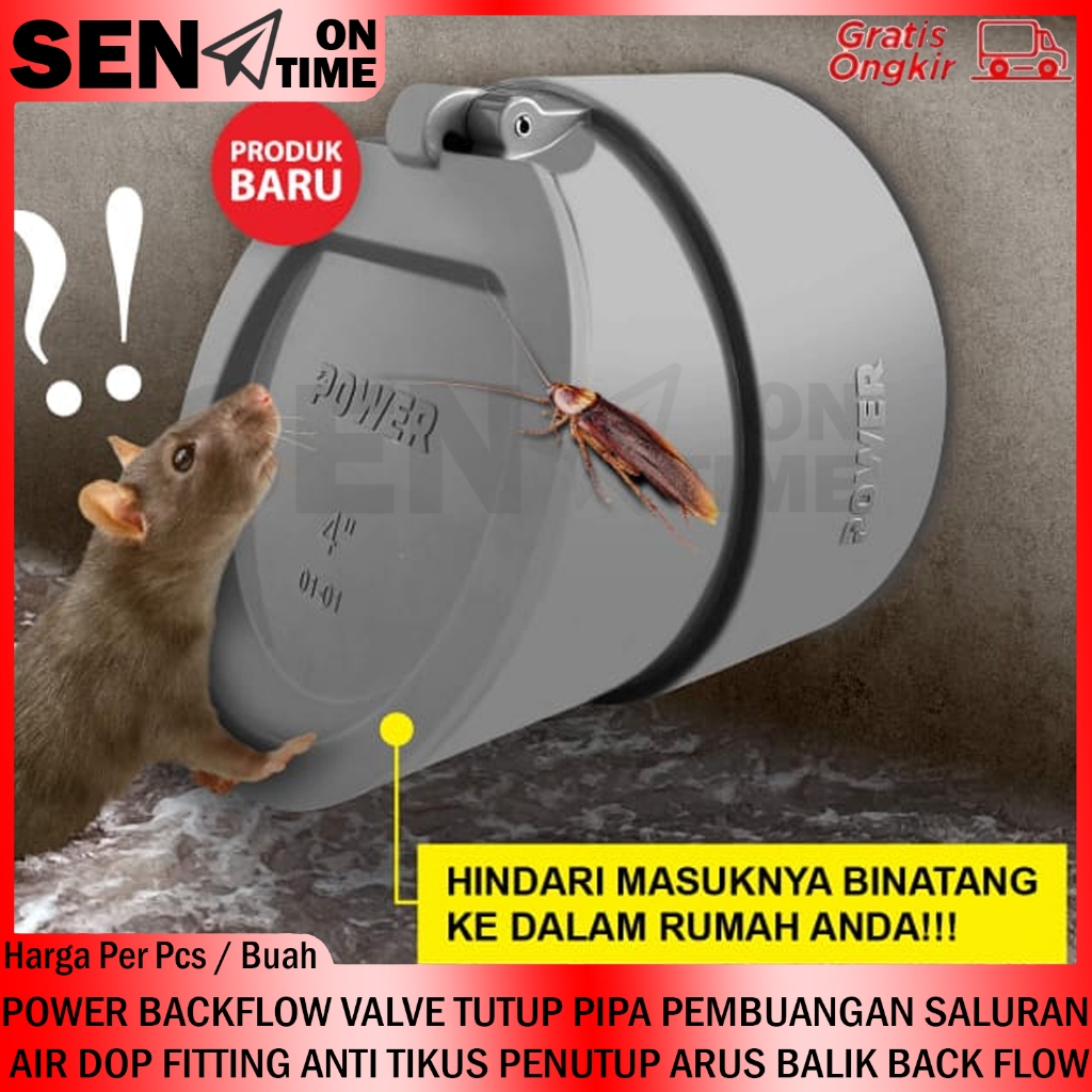 Tutup Pipa Anti Tikus Backflow 3” 4” Power Kecoa 3 4 Inci Inch In Inchi Back Flow Saluran Pembuangan