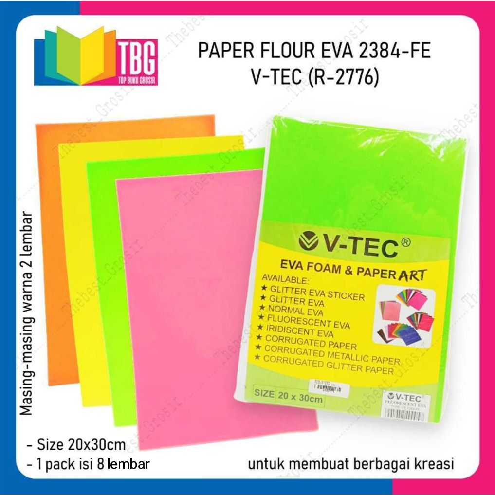 

1 PAK PAPER FLOUR EVA 2384-FE V-TEC EVA FOAM BUSA ATI (R-2776)