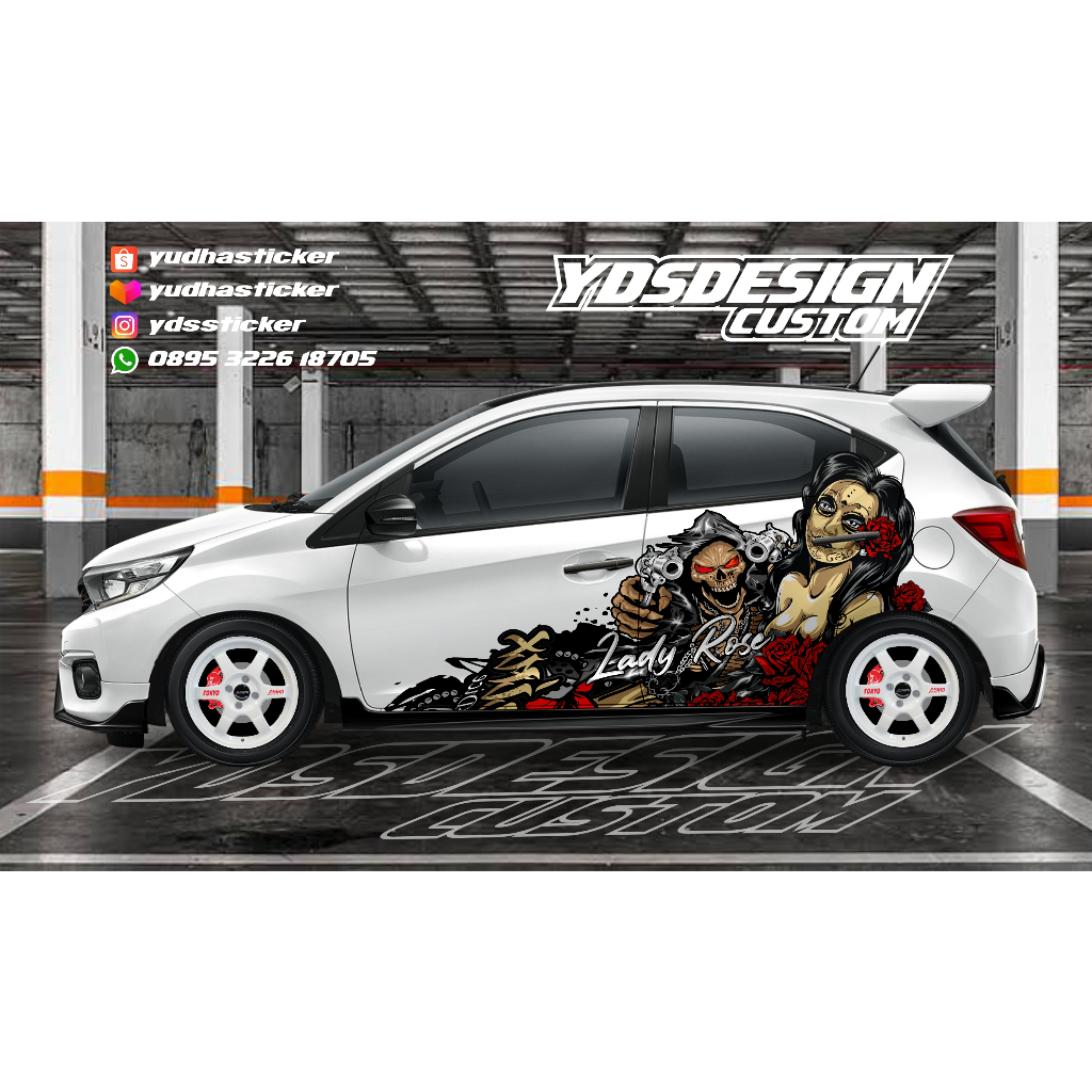 VARIASI STIKER ANIME / STICKER MOBIL AGYA, BRIO / DECAL STIKER JAZZ